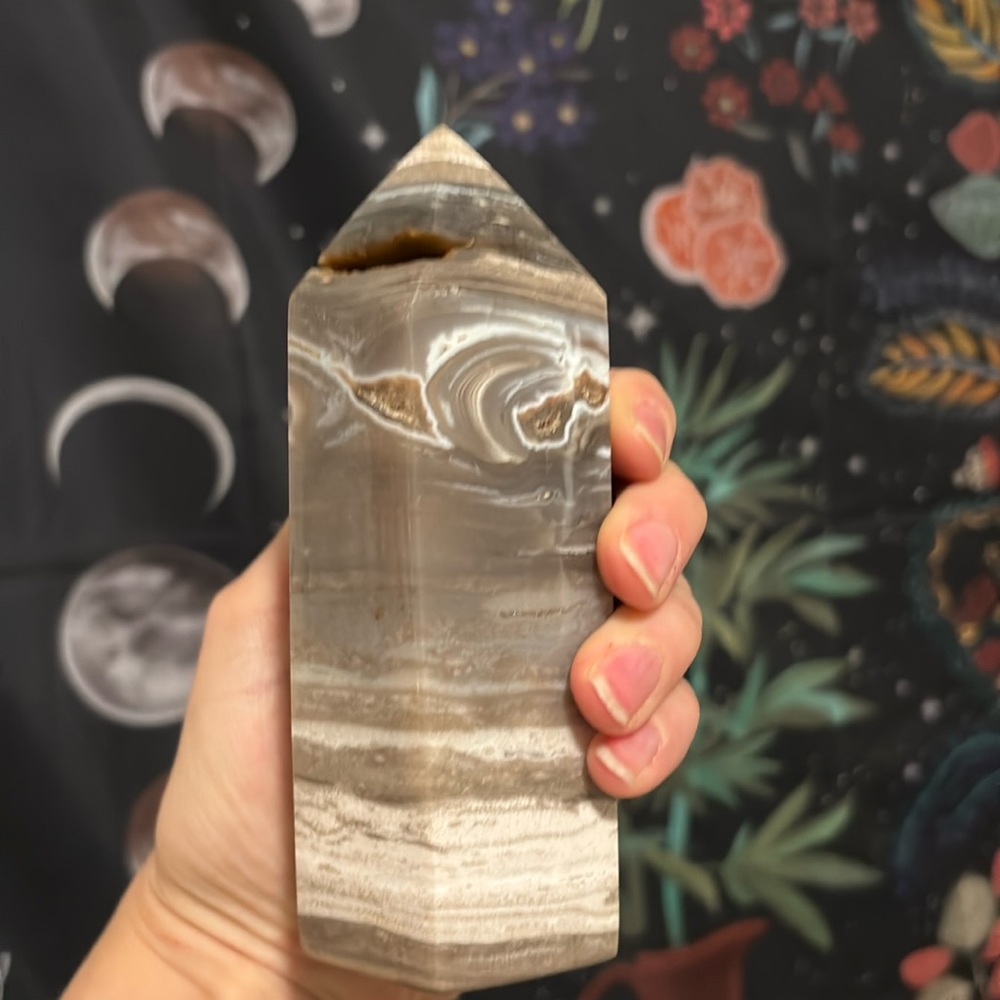Druzy Ocean Jasper Tower